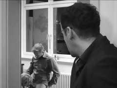 Blonde, Sucer une bite, Tir de sperme, Allemand, Bureau, Chatte, Secrétaire, Rasée