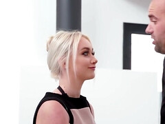 In den arsch, Blondine, Blasen, Hd, Absätze, Lingerie, Zierlich, Strümpfe