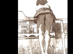 お尻, 美人, 巨乳な, 古典, チン, オマンコ, スカートのぞき, ヴィンテージ