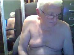 Grandpa stroke on webcam