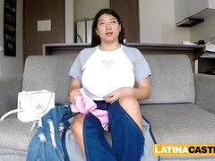 Asiático, Entrevista, Culo grande, Verga grande, Tetona, Gordita, Tetas naturales, Tetas