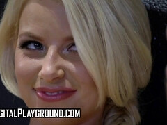 Madison Ivy, Anikka Albrite & Dani Daniels break a sweat with some rough sex and cumshots on Digital Playground