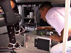 Bondage domination sadisme masochisme, Pieds, Fétiche, Allemand, Talons, Bureau, Public, Secrétaire