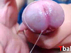 Hot ash-blonde transgender princess jerks her cock for strangers on the internet