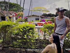 アナル, ビキニ, グループ, Hd, ラティーナ, 淫乱熟女, 3p男男女, アウトドア