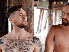 Leie, In den arsch, Blasen, Aufs gesicht abspritzen, Schwul, Handjob, Tätowierung