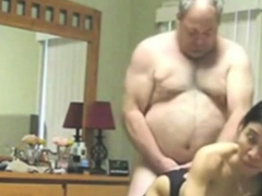Grandpa fucks Asian Wife
