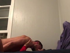 Pijpbeurt, Bruinharig, Hondjeshouding, Voeten, Hd, Ruw, Tatoeage, Tiener