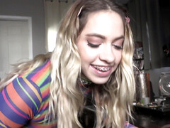 Cul, Nana, Blonde, Faciale, Naturelle, Petite femme, Pov, Nénés