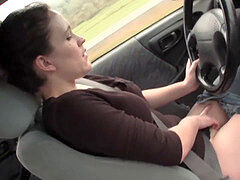 Amateur, Coche, Masturbación, Orgasmo, Al aire libre, Sexo soft