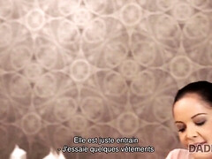 Dolly Diore, the naughty Euro teen, fucks her way to hot young sex with an old man