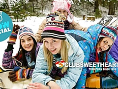 Verein, Paar, Gruppe, Masturbation, Zierlich, Muschi, Rasiert, Eng