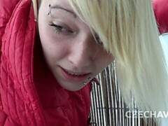 素人, ブロンド, フェラチオ, 指いじり, 手コキする, ハメ撮り, 剃毛, ストリッピング