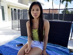 Asiatique, Cul, Nana, Dingue, Queue, Bâillonner, Nue  à poil, Adolescente