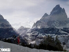 Ski Bunny Sonya has Passionate Intercourse in the Alps