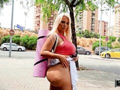 Lusty blonde with big boobs Blondie Fesser screwed from behind