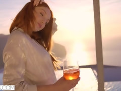美女, フェラチオ, チン, 手コキする, アウトドア, ポルノスター, オマンコ, 馬乗り