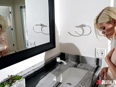 Cunnilingus, Lamer culo, Culo grande, Rubia, Rostro sentado, Besar, Tetas naturales, Ducha