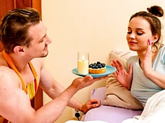 デカ尻, デカパイ, 茶髪の, 指いじり, キス, なめる, 下着, ストリッピング