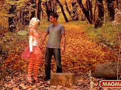 Hondjeshouding, Sperma in gezicht, Likken, Orgasme, Buiten, Penis, Kut duiken, Alleen