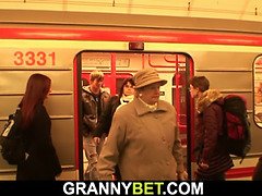 Young guy hooks up big boobs mommy in metro