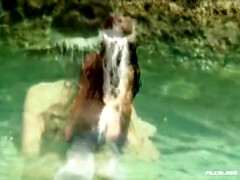 ビーチ, 美人, フェラチオ, 巨乳な, カワイイ, イマラチオ, 女, 乳首