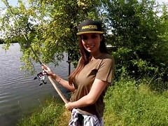 美女, デカパイ, 浮気者, フランス人, 手コキする, 巨大, アウトドア, ハメ撮り