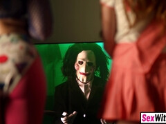 お尻, デカ尻, デカチン, 茶髪の, 小柄, ティーン, 三人, オッパイの