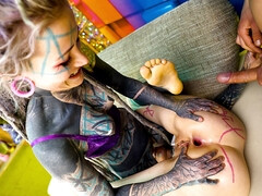 Анальный секс, Большой член, Глубокая глотка, Дилдо, Готки, Группа, Вставлять, Резина