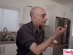 ブロンド, フェラチオ, エロ熟女, 淫乱熟女, 母, ハメ撮り, 義母, 三人