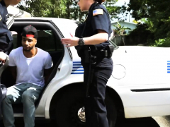 Bisexual cops get served by tattooed strong black male