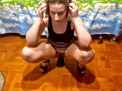 Anastasia Mistress Jumping On Huge Pyramid Sex Toy Hard Fisting Anal