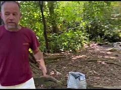 Deserted Trail with Two Brunettes with Big Asses