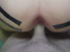 Amateur Latina Teen Tinaf4p Moans Loud on Thick Cock - Doggy Style & Backside Action