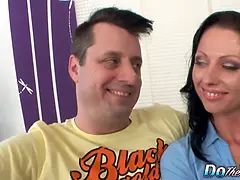 Pijpbeurt, Man die toekijkt, Sperma in mond, Sperma shot, Hd, Huisvrouw, Man, Tieten likken