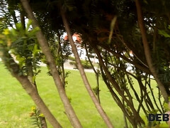 Brunette brune, Noir ébène, Hd, Seins naturels, De plein air, Pov, Chatte, Suçant