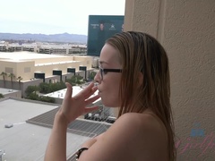 Alexia takes a bath in front of you