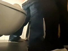 Lesbian Mistress Fucks Straight Girl in Public Toilet
