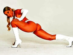 In den arsch, Grosser arsch, Blasen, Stiefel, Hundestellung, Handjob, Latina, Milf