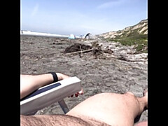 Leie, Strand, Freundin, Milf, Nackt, Pov, Scherzbold, Spanner