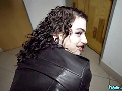 Kont, Zwart, Pijpbeurt, Leer, Buiten, Panty, Gezichtspunt, Tatoeage