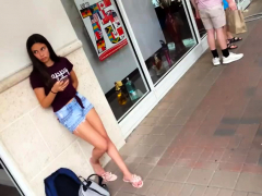Owned outdoor in voyeur brunette teen