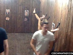緊縛, フェラチオ, ボンデージ, チェコ, 自然山雀, パーティ, 現実, オッパイの