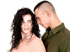 アナル, フェラチオ, 茶髪の, バック, 手コキする, キス, ティーン, オッパイの