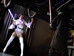 Chica, Tetas grandes, Amarrada, Morena, Sexo duro, Lesbiana, Tetas, Juguetes