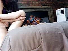 Step Dad Watches Lesbian Sisters Get Hot & Steamy with a Threesome