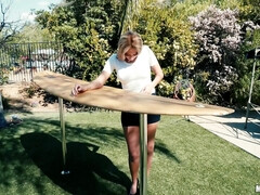 Amateur, Tetas grandes, Rubia, Corrida, Polla, Cocina, Al aire libre, Voyeur