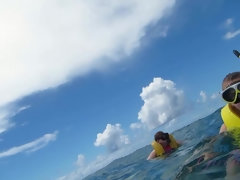 素人, デカ尻, ビキニ, ブロンド, 中出し, 足コキ, 彼女, オマンコ