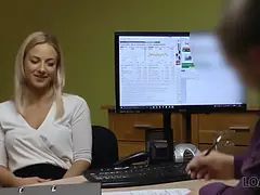 Loan4k. fantastic blonda pays for her debts using her perfect snatch