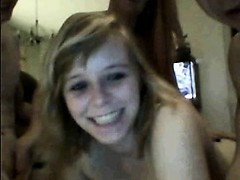 Blondine, Gruppe, Handjob, Netzkamera